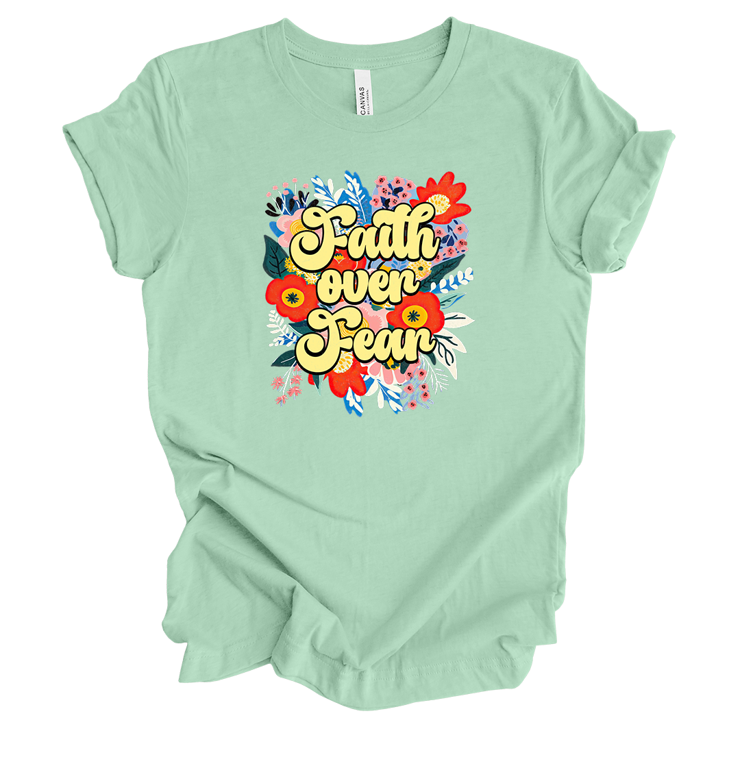 Trenz Shirt Company Fear Not Faith Over Fear Womens Christian Short Sleeve - Picture 3 of 4