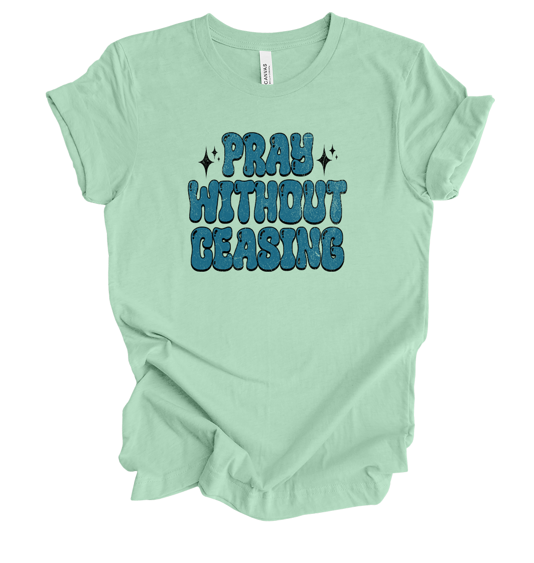 Trenz Shirt Company Fear Not Pray Without Ceasing Womens Christian Short Sleeve - Picture 2 of 4