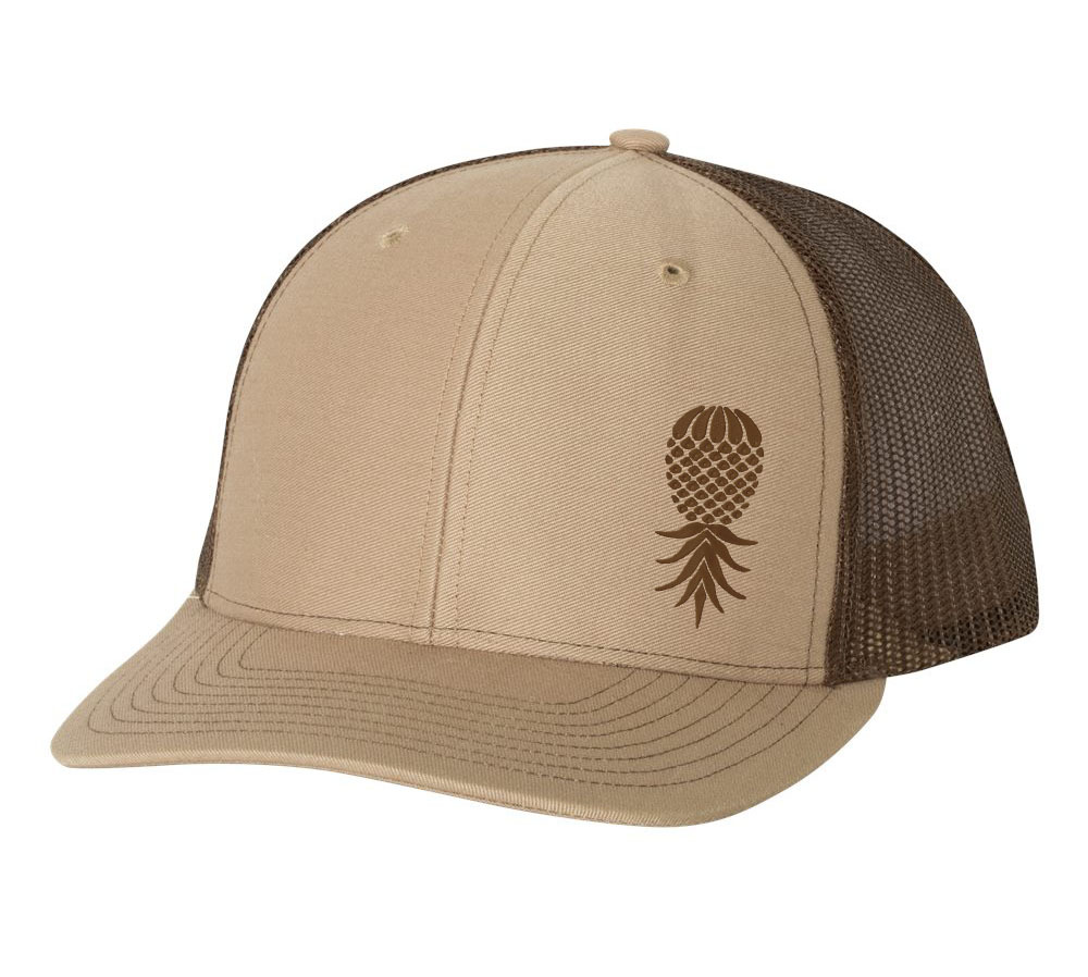 Men's Upside Down Pineapple Embroidered Mesh Back Trucker Hat Baseball Cap - 第 19/27 張圖片
