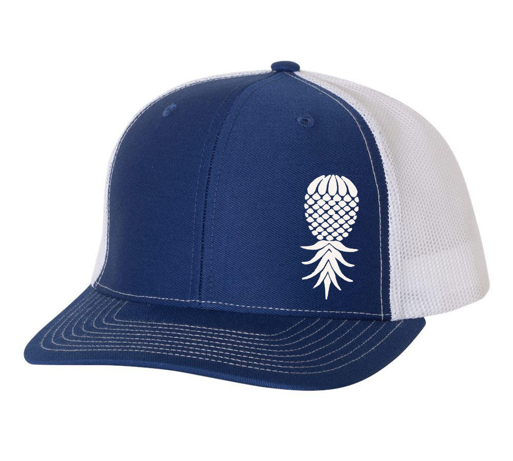 Men's Upside Down Pineapple Embroidered Mesh Back Trucker Hat Baseball Cap - 第 25/27 張圖片
