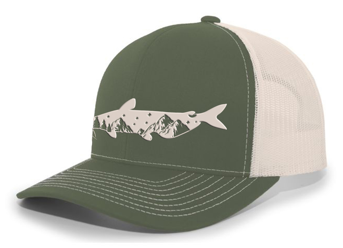 Heritage Pride Bass Fishing Mens Embroidered Mesh Back Trucker Hat - Trenz  Shirt Company