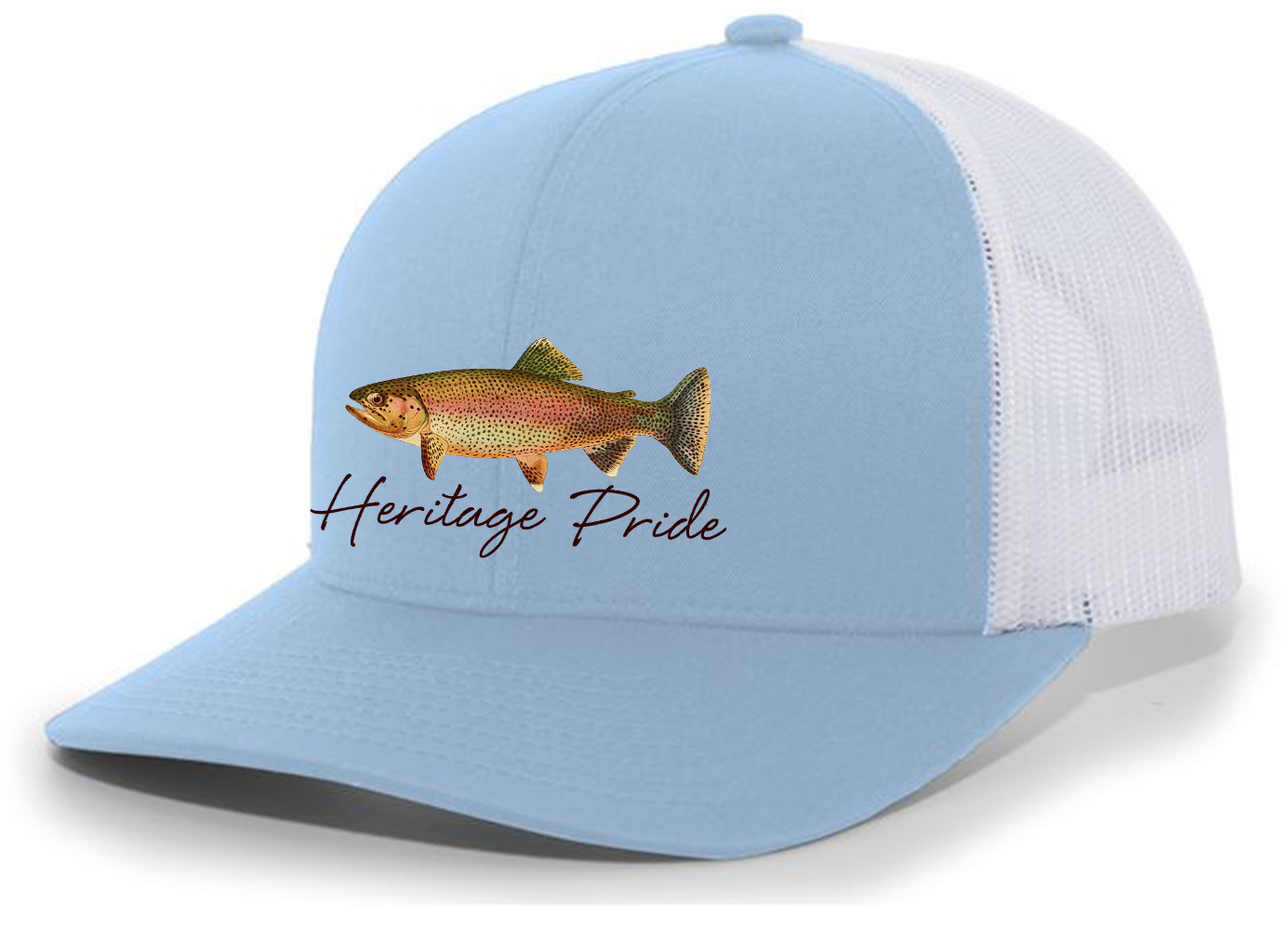 Heritage Pride Freshwater Fish Collection Trout Fishing Mens Embroidered Mesh - Bild 4 von 6