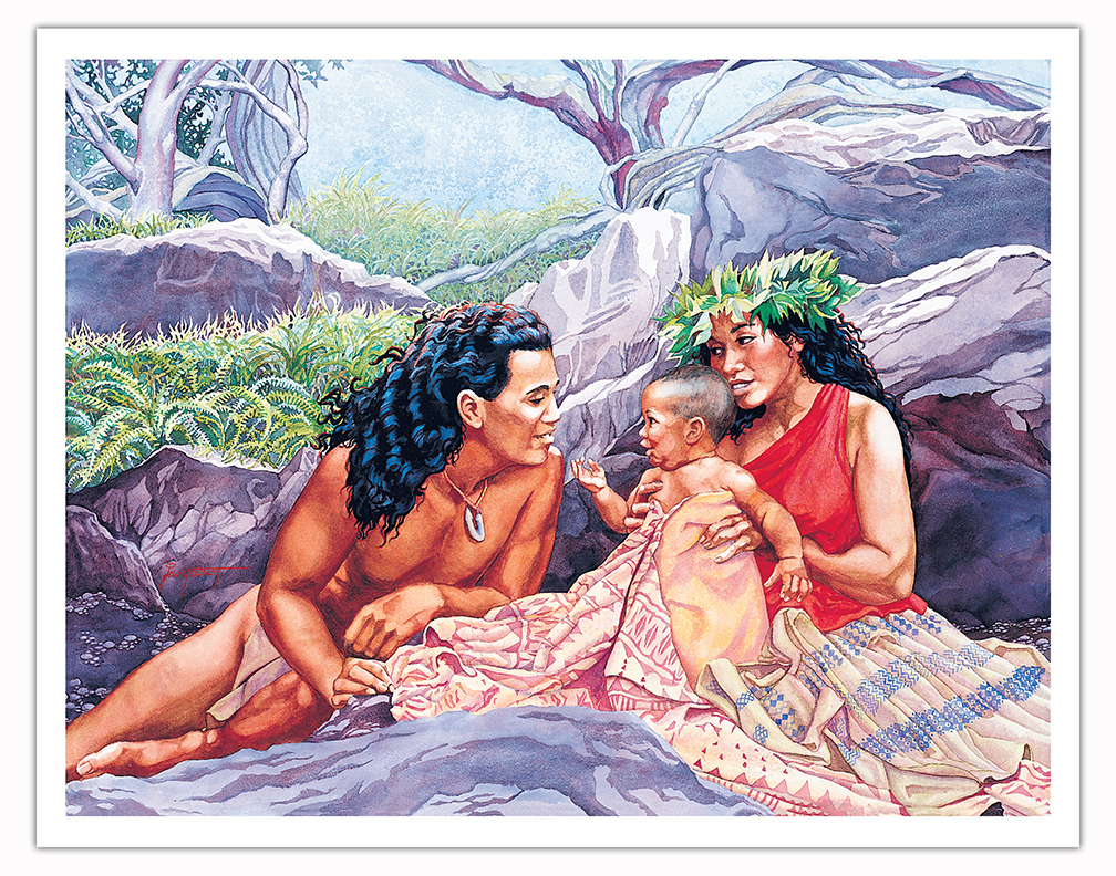 Janet Stewart(ハワイアート) Family of Hawaii - (ʻOhana O Hawaiʻi) by Janet Stewart | eBay