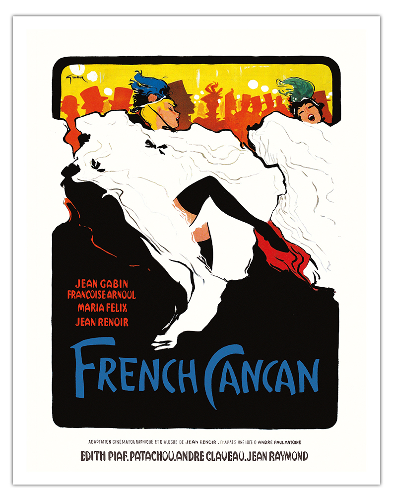 French Cancan - Directed by Jean Renoir Vintage Movie Poster by René Gruau 1955 - Picture 2 of 21