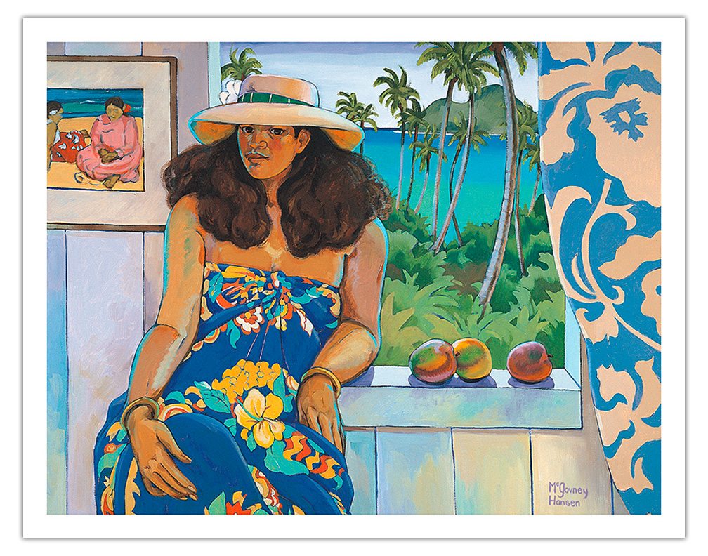 Lanikai Studio - Portrait of a Hawaiian Woman by Susan McGovney Hansen
