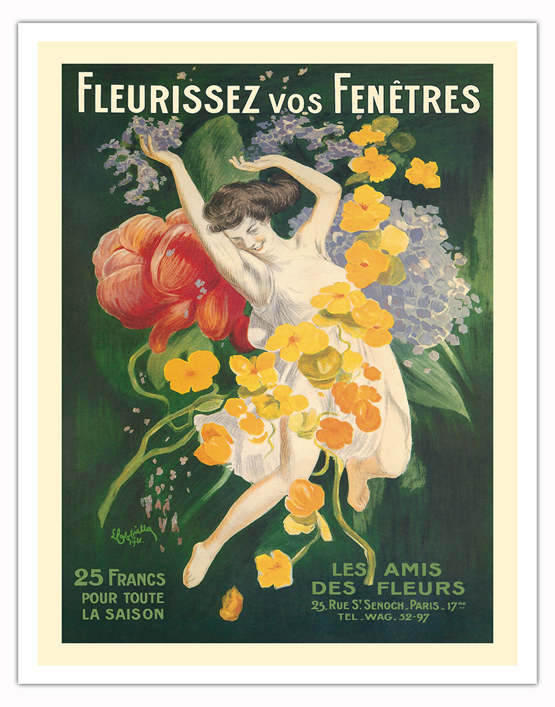 Flowers in Your Windows - Perisian Florist - Vintage Poster by Cappiello 1921