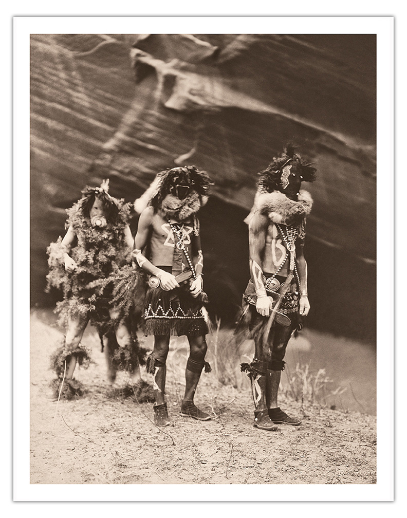 War Gods - Navajo Ceremony - Vintage B&W Photograph by Edward S. Curtis 1904