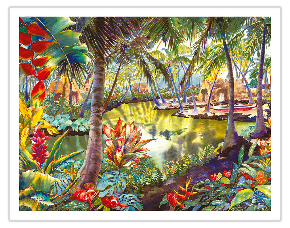 Lagoon Retreat - Hawaiian Hidden Lagoon by Peggy Chun - Picture 2 of 21