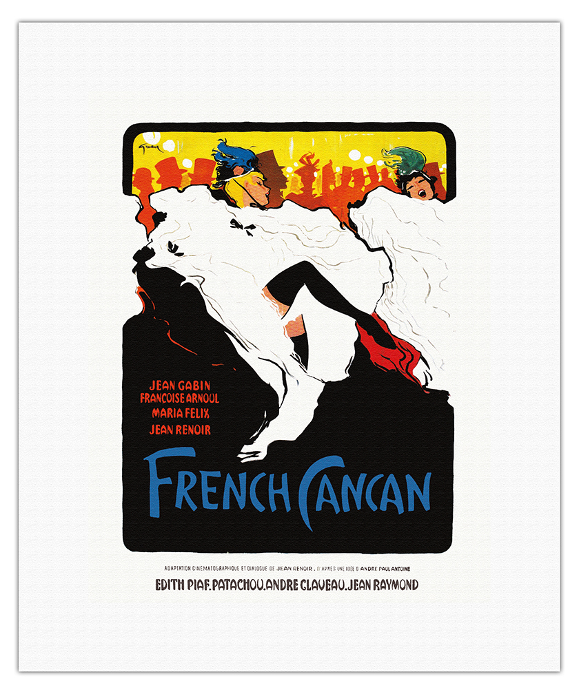 French Cancan - Directed by Jean Renoir Vintage Movie Poster by René Gruau 1955 - Picture 8 of 21