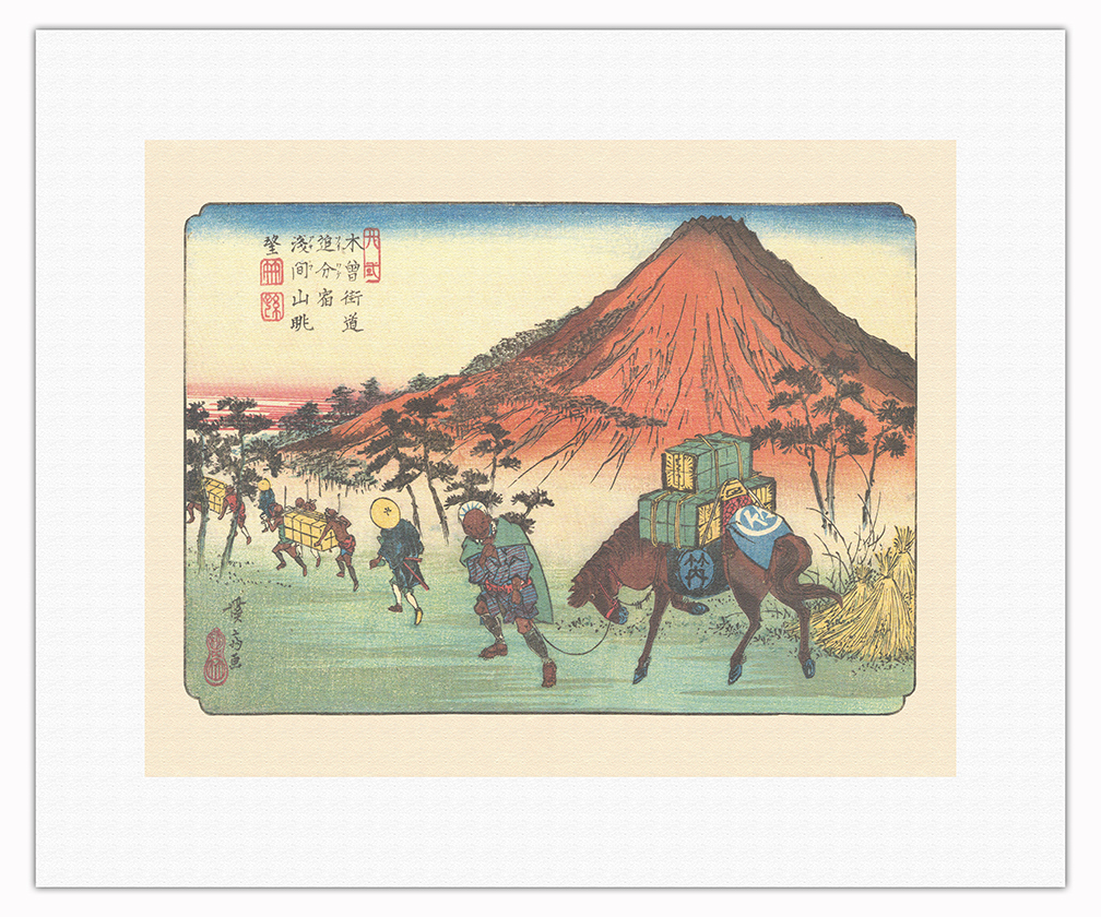 【原画】　RUKURUKU Moonlight at Ryogoku | Ibaya Senzaburo | Hiroshige, Utagawa