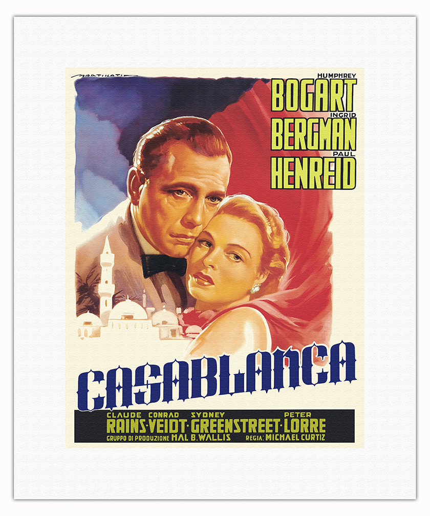 Casablanca - Starring Humphrey Bogart & Ingrid Bergman - Vintage Film Poster - Picture 8 of 25