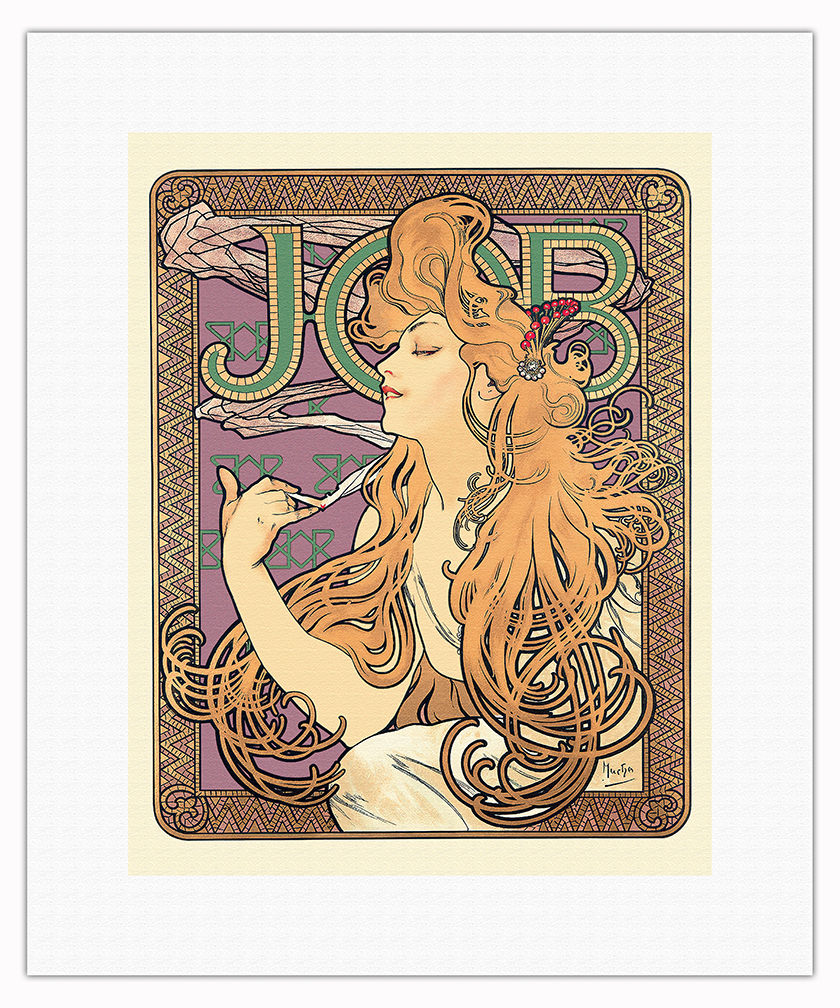 Alphonse Mucha JOB シルクスクリーン版画 Alphonse Mucha lithograph: JOB - Christopher Clark Fine Art