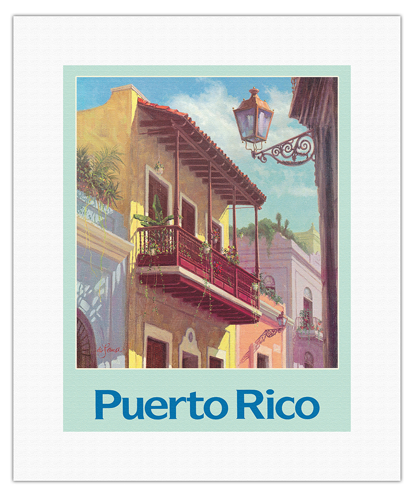 Puerto Rico - Old San Juan - Vintage Travel Poster by De Lawa 1970s - Picture 8 of 25