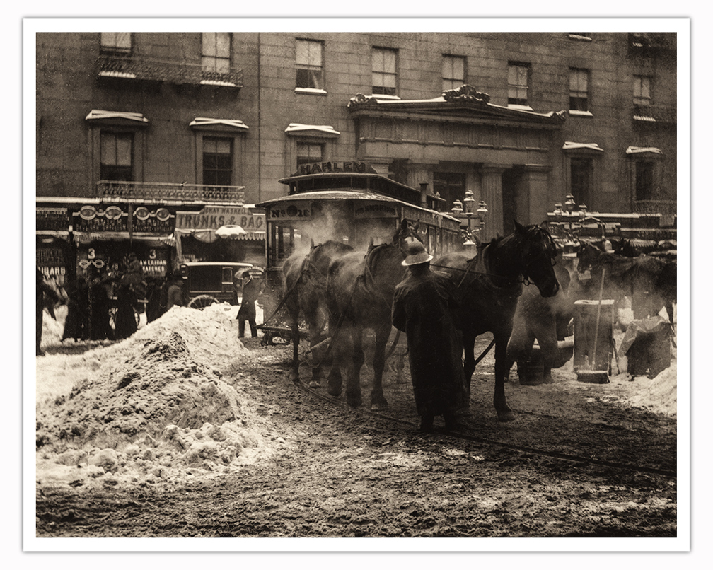 The Terminal, New York - Vintage B&W Photograph by Alfred Stieglitz 1893