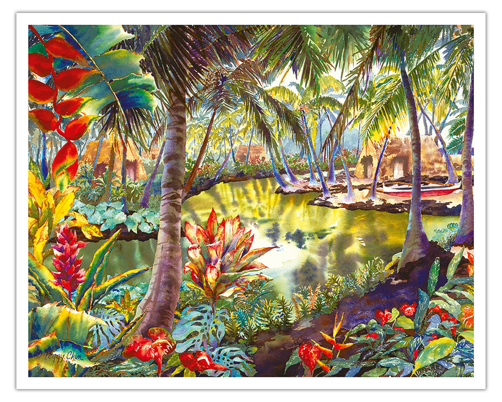 Lagoon Retreat - Hawaiian Hidden Lagoon by Peggy Chun - Picture 3 of 21