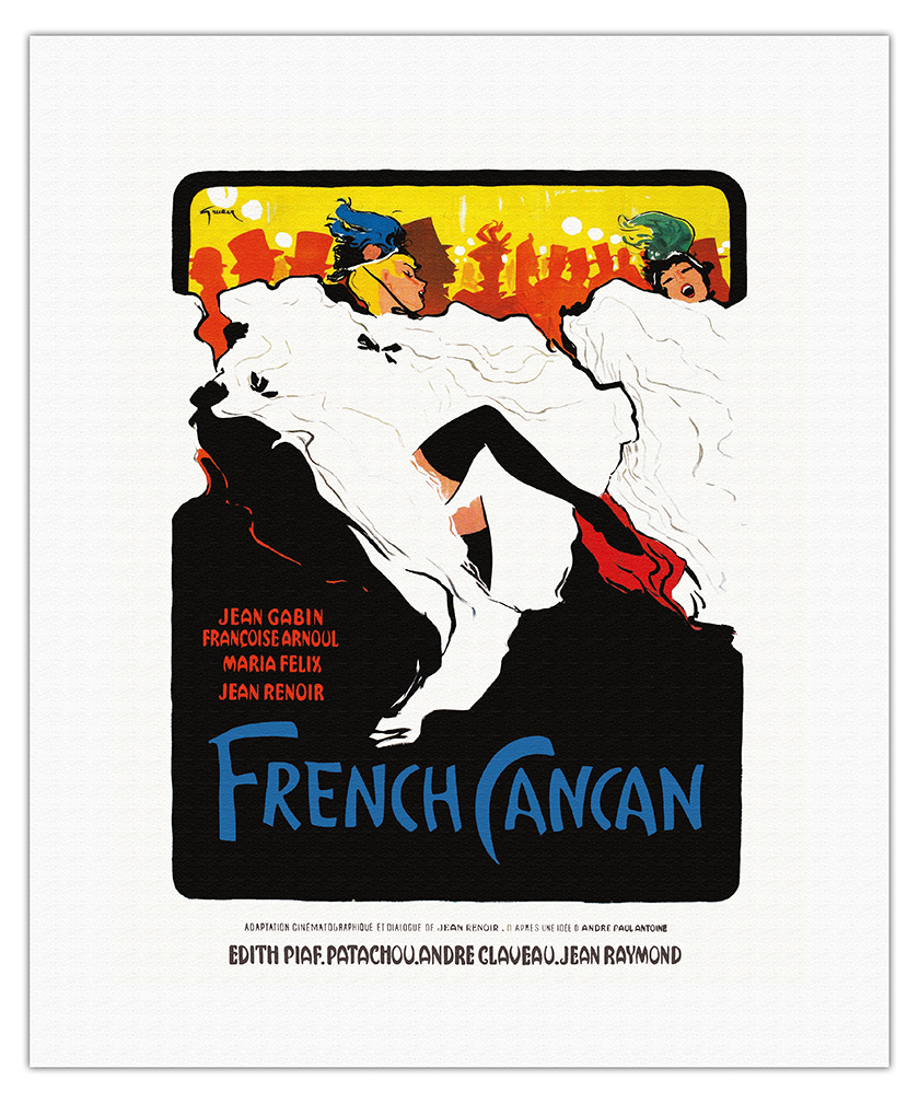 French Cancan - Directed by Jean Renoir Vintage Movie Poster by René Gruau 1955 - Picture 9 of 21