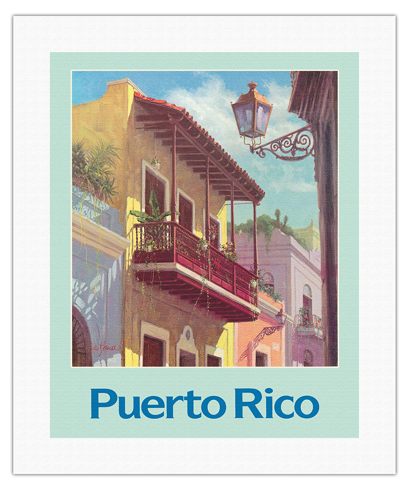 Puerto Rico - Old San Juan - Vintage Travel Poster by De Lawa 1970s - Picture 9 of 25