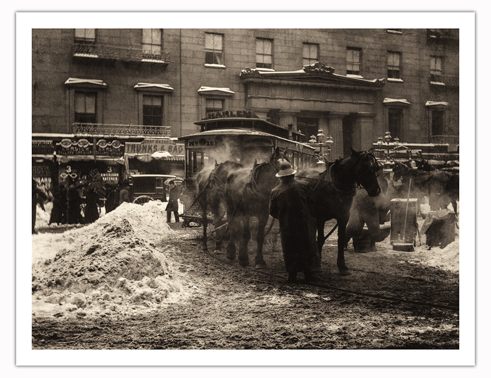 The Terminal, New York - Vintage B&W Photograph by Alfred Stieglitz 1893