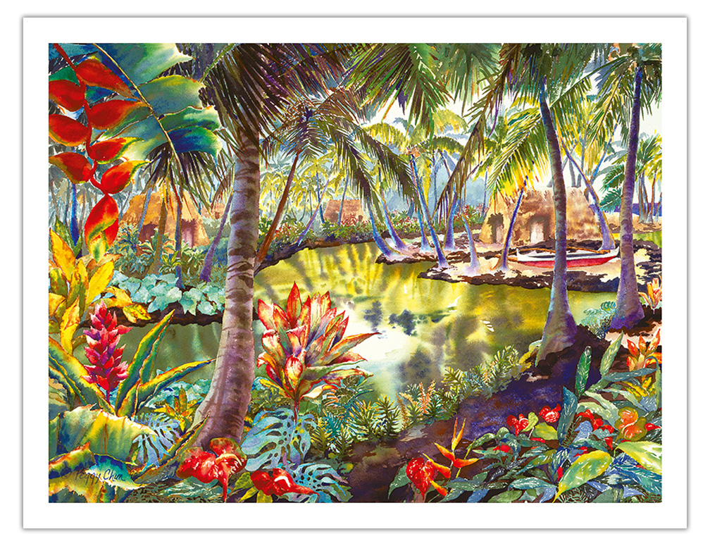 Lagoon Retreat - Hawaiian Hidden Lagoon by Peggy Chun - Picture 4 of 21