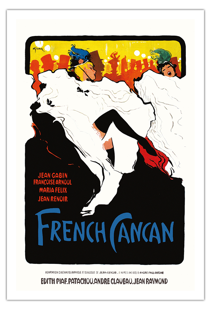 French Cancan - Directed by Jean Renoir Vintage Movie Poster by René Gruau 1955 - Picture 5 of 21