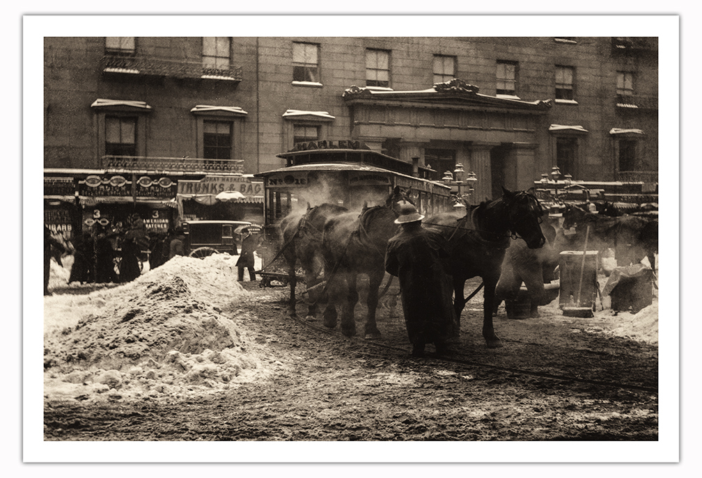 The Terminal, New York - Vintage B&W Photograph by Alfred Stieglitz 1893