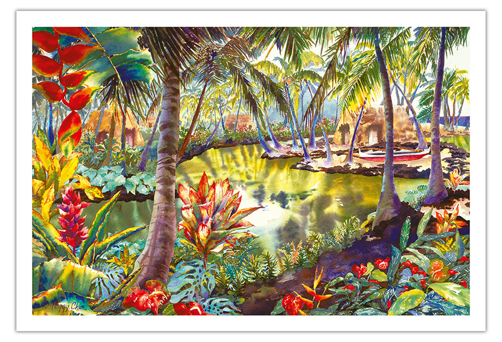 Lagoon Retreat - Hawaiian Hidden Lagoon by Peggy Chun - Picture 5 of 21