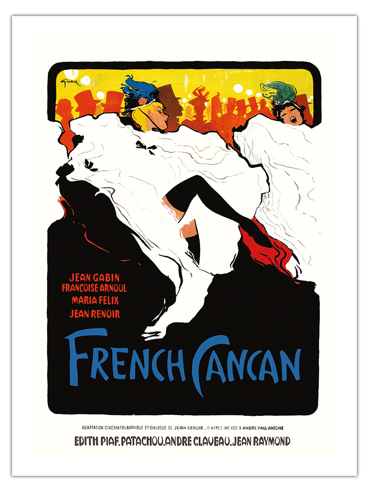 French Cancan - Directed by Jean Renoir Vintage Movie Poster by René Gruau 1955 - Picture 7 of 21