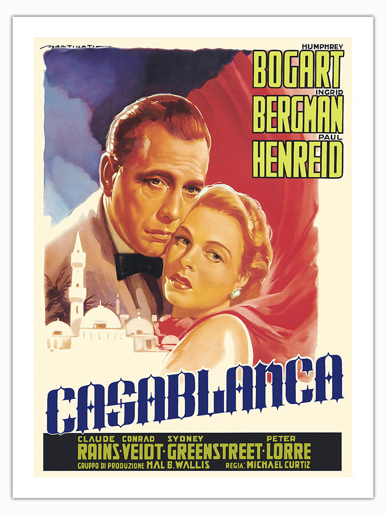 Casablanca - Starring Humphrey Bogart & Ingrid Bergman - Vintage Film Poster - Picture 7 of 25