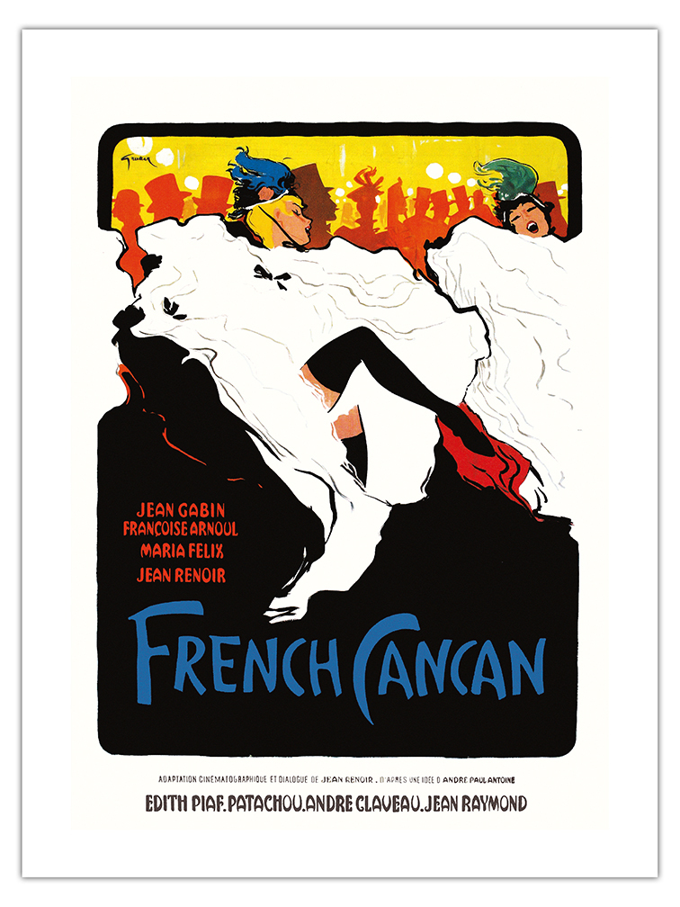 French Cancan - Directed by Jean Renoir Vintage Movie Poster by René Gruau 1955 - Picture 12 of 21