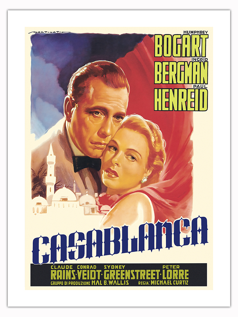 Casablanca - Starring Humphrey Bogart & Ingrid Bergman - Vintage Film Poster - Picture 12 of 25