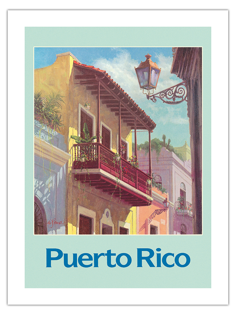 Puerto Rico - Old San Juan - Vintage Travel Poster by De Lawa 1970s - Picture 12 of 25