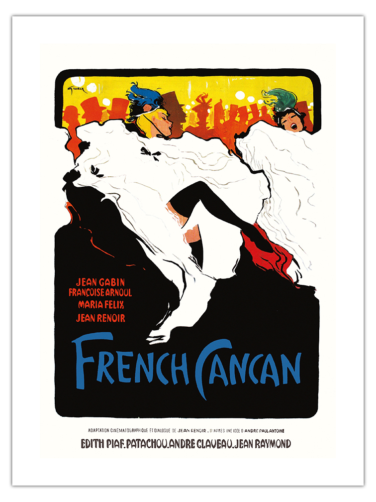 French Cancan - Directed by Jean Renoir Vintage Movie Poster by René Gruau 1955 - Picture 14 of 21