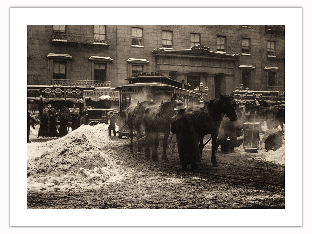 The Terminal, New York - Vintage B&W Photograph by Alfred Stieglitz 1893