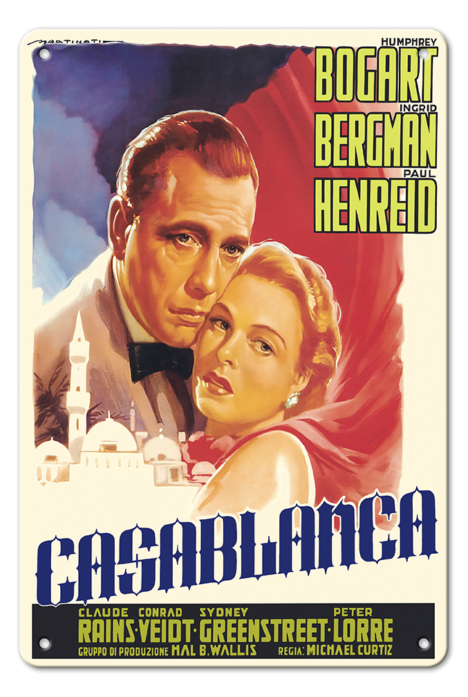Casablanca - Starring Humphrey Bogart & Ingrid Bergman - Vintage Film Poster - Picture 24 of 25