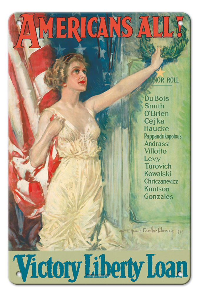 Americans All - Victory Liberty Loan - Vintage War Poster by H Chandler Christy - Picture 20 of 21