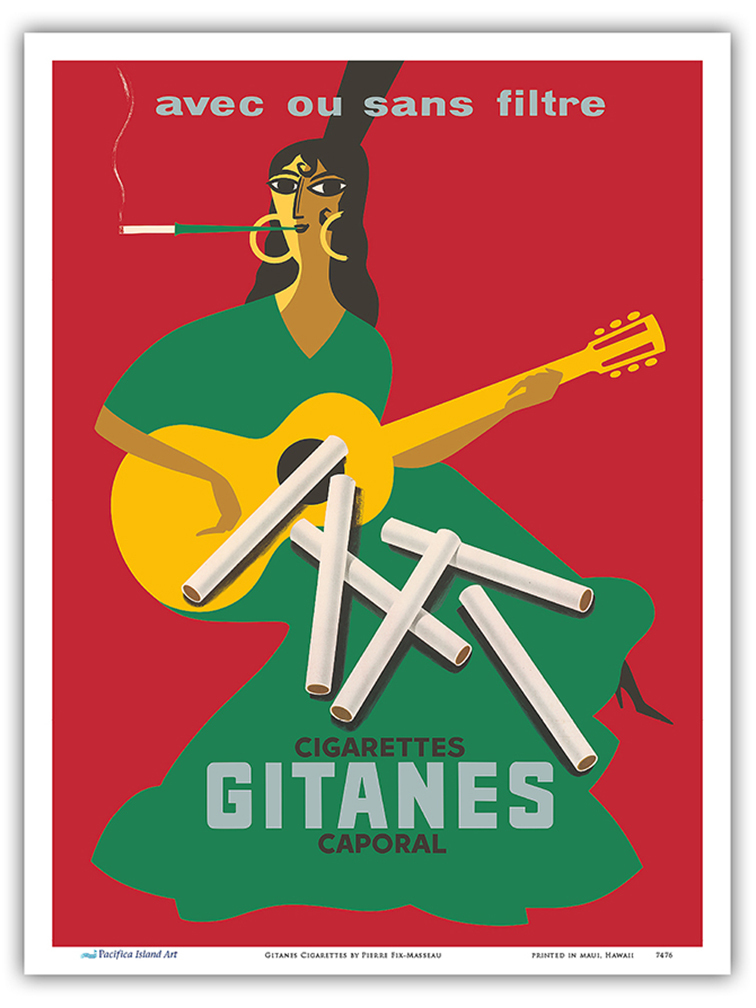 Gitanes Cigarettes - Vintage Advertising Poster by Pierre Fix-Masseau c.1920 - Picture 16 of 21