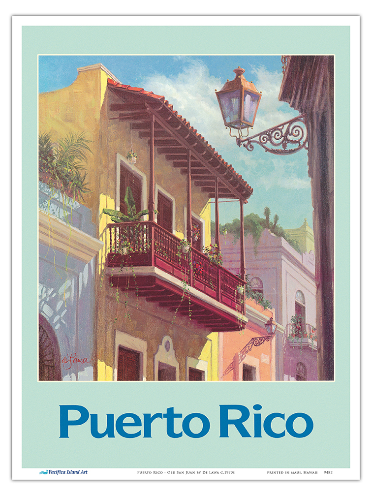 Puerto Rico - Old San Juan - Vintage Travel Poster by De Lawa 1970s - Picture 16 of 25