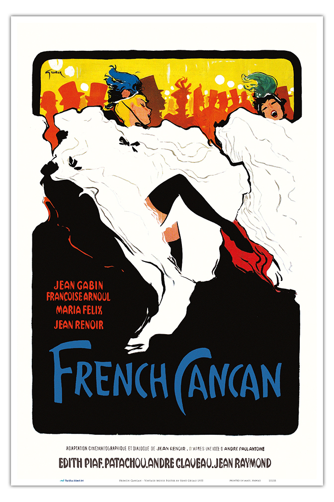 French Cancan - Directed by Jean Renoir Vintage Movie Poster by René Gruau 1955 - Picture 17 of 21