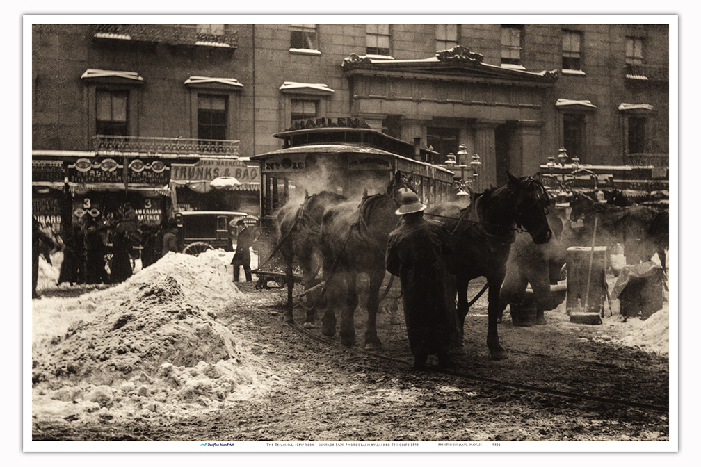 The Terminal, New York - Vintage B&W Photograph by Alfred Stieglitz 1893