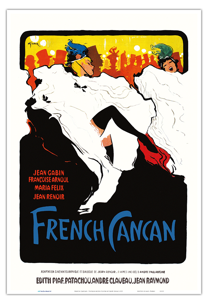 French Cancan - Directed by Jean Renoir Vintage Movie Poster by René Gruau 1955 - Picture 18 of 21