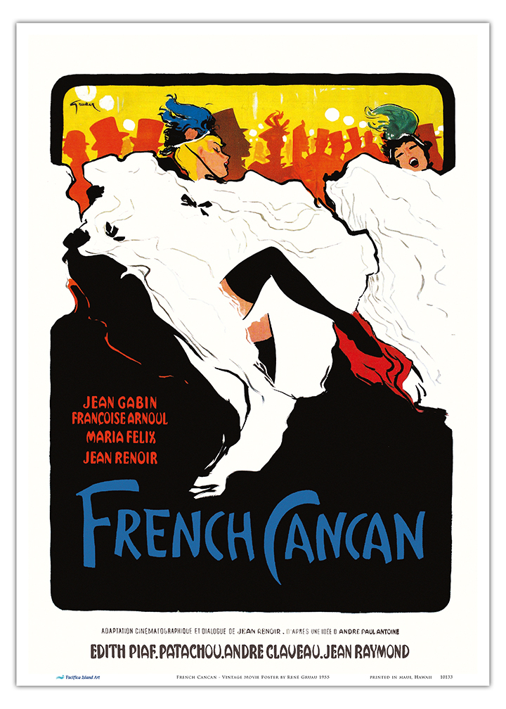 French Cancan - Directed by Jean Renoir Vintage Movie Poster by René Gruau 1955 - Picture 19 of 21