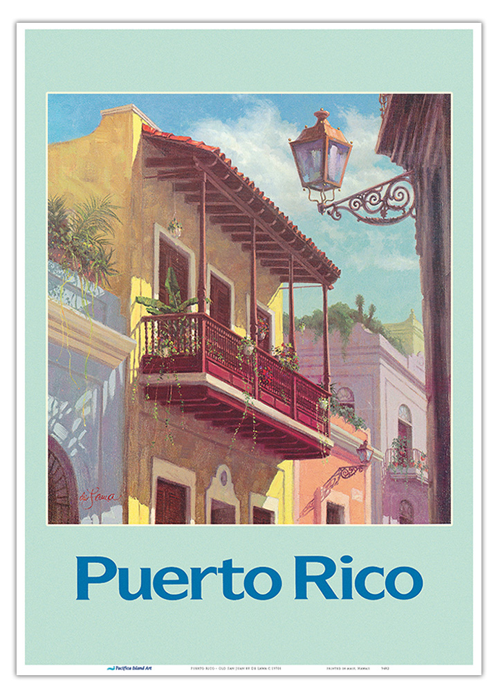 Puerto Rico - Old San Juan - Vintage Travel Poster by De Lawa 1970s - Picture 19 of 25