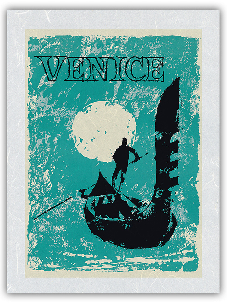 Venice, Italy - Venetian Gondola - Vintage Travel Poster 1960 - Picture 20 of 25