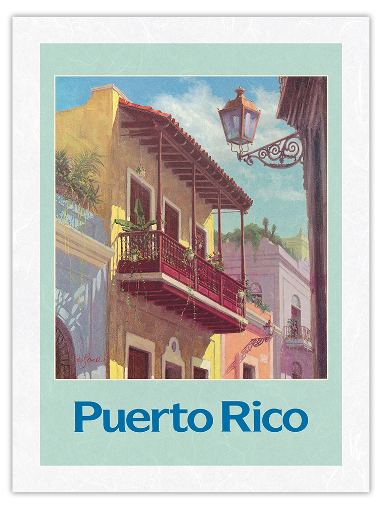 Puerto Rico - Old San Juan - Vintage Travel Poster by De Lawa 1970s - Picture 20 of 25