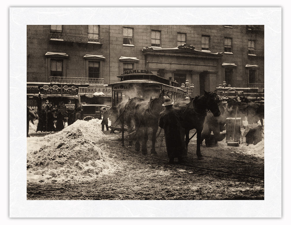 The Terminal, New York - Vintage B&W Photograph by Alfred Stieglitz 1893