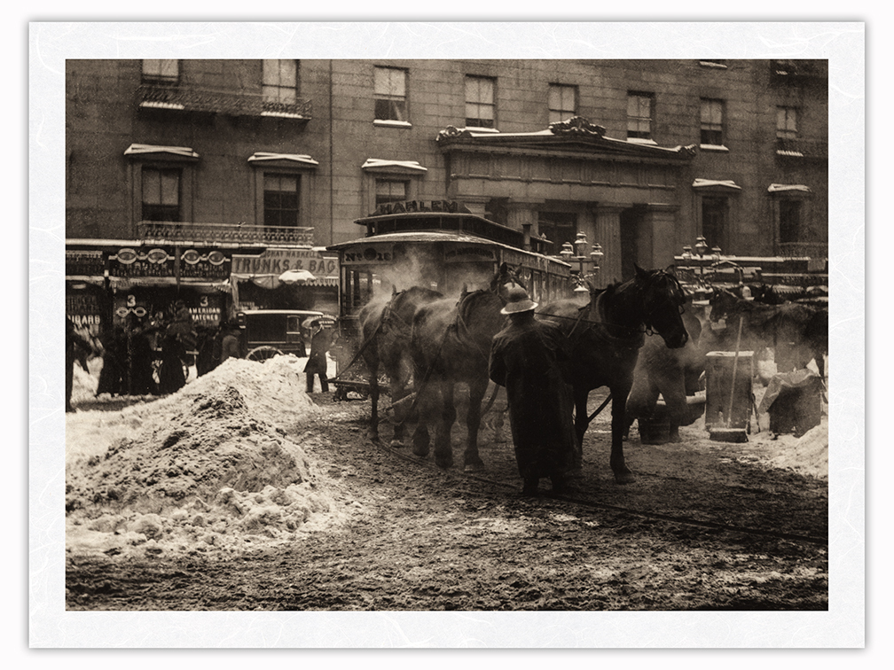 The Terminal, New York - Vintage B&W Photograph by Alfred Stieglitz 1893