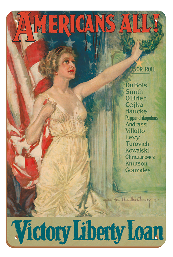 Americans All - Victory Liberty Loan - Vintage War Poster by H Chandler Christy - Picture 21 of 21